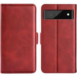 Mobigear Slim Magnet Google Pixel 6a Funda tipo libro Cartera - Rojo