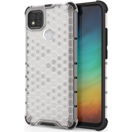 Mobigear Honeycomb Transparent Xiaomi Redmi 9C Fodral Hårdplast Skal Stötsäkert - Transparent