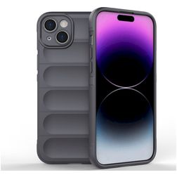 Mobigear Bumpy iPhone 15 Plus Fleksibel TPU Bagsidecover - Koksgrå