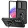 Mobigear Armor Ring Cam Slide Samsung Galaxy A54 Hardcase Back cover Antiurto con anello e copriobiettivo scorrevole - Nero