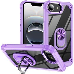Mobigear Crystal Ring iPhone 17e Fodral Hårdplast Skal med ringhållare - Lila