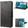 Mobigear Flowers Motorola Moto G82 Cover a libro portafoglio - Nero
