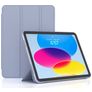Mobigear Tri-Fold Gel iPad 10 (2022) TPU / Leatherette Wallet case - Blue