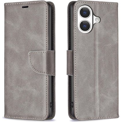 Mobigear Excellent iPhone 17 Knížkové pouzdro Peněženka - Šedá