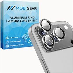 Mobigear Single Lens iPhone 17 Pro Max Vidro temperado Protetor de lentes da câmara - Compatível com capas - Prateado