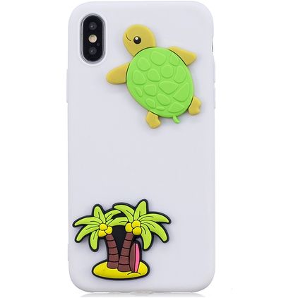 Mobigear Design iPhone XS Max Fleksibel TPU Bagsidecover - Seaside Coconut Tree