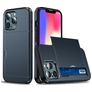 Mobigear Card iPhone 13 Pro Hard Case Back cover Shockproof with Card Holder - Blue