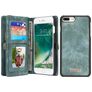 CaseMe 008 iPhone 8 Plus Funda tipo libro 2 en 1 con carcasa extraíble Cartera - Verde