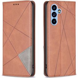 Mobigear Rhombus Slim Samsung Galaxy A54 Cover a libro - Marrone