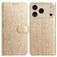 Mobigear Flowers iPhone 18 Pro Max Pungetui med Seddelrum - Guld