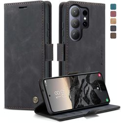 CaseMe 013 Samsung Galaxy S26 Ultra Etui z klapką typu portfel - Czarny