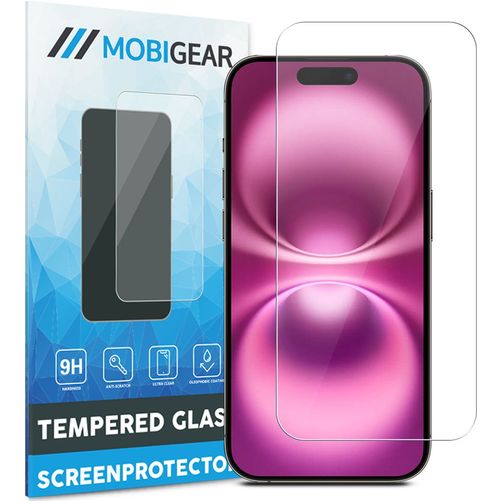 Mobigear iPhone 16 Panssarilasi Näytönsuoja - Suojakuoren kanssa yhteensopiva