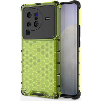 Mobigear Honeycomb Vivo X80 Pro Kova Suojakuori Iskunkestävä - Vihreä