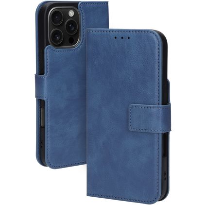Mobiparts Classic Wallet MagSafe iPhone 16 Pro Max Lompakkokotelo + Setelitasku - Steel Blue