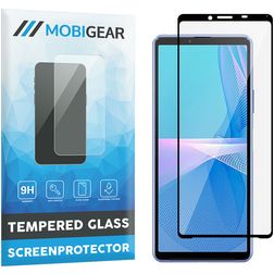 Mobigear Premium Sony Xperia 10 III Tvrzené sklo Ochrana displeje - kompatibilní s pouzdry - Černá