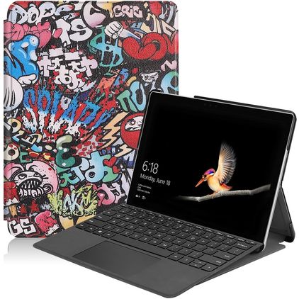 Mobigear Design Microsoft Surface Go 2 Wallet case - Graffiti