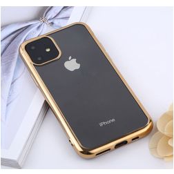 Mobigear Royal iPhone 11 Pro Max Flexible TPU Back cover - Clear / Gold