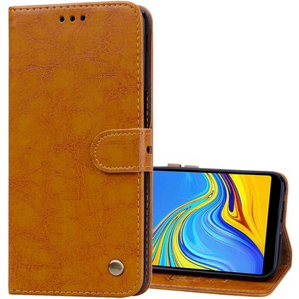 Mobigear Wallet Samsung Galaxy J6 Plus Funda tipo libro Cartera - Coñac