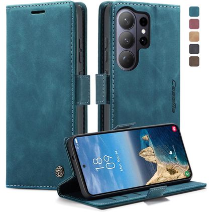 CaseMe 013 Samsung Galaxy S26 Ultra Pungetui med Seddelrum - Blå