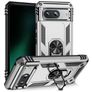 Mobigear Armor Ring Google Pixel 8a Hard Case Back cover Shockproof with Ring Holder - Silver