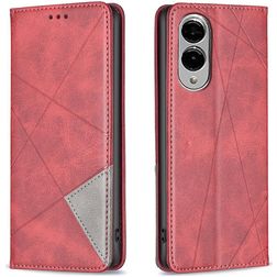 Mobigear Rhombus Slim Samsung Galaxy S25 Edge Funda tipo libro - Rojo