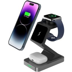 Mobigear MagTree 3in1 MagSafe Charging Station for iPhone / AirPods & Apple Watch - Black