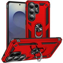 Mobigear Armor ring Samsung Galaxy S26 Ultra Funda Plástico rígido Carcasa Antigolpes con anillo - Rojo