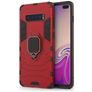 Mobigear Armor Ring Samsung Galaxy S10 Plus Hardcase Back cover Antiurto con anello - Rosso