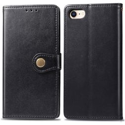 Mobigear Snap Button iPhone 8 Pungetui med Seddelrum - Sort