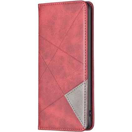 Mobigear Rhombus Slim OPPO Find X5 Lite Plånboksfodral - Röd