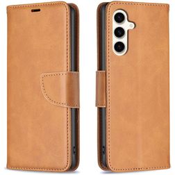 Mobigear Excellent Samsung Galaxy S24 FE Funda tipo libro Cartera - Coñac