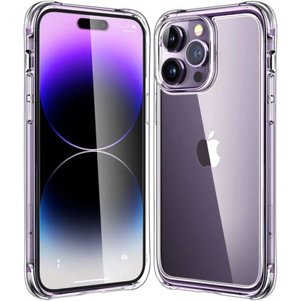 Mobigear Cushion Transparente iPhone 14 Pro Max TPU flexível Capa traseira Antichoque - Transparente