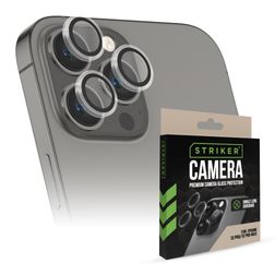 Striker Single Lens iPhone 13 Pro Max Tempered Glass Camera Lens Protector - Case Friendly - Black