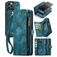 CaseMe 008 iPhone 12 Pro Max Cover a libro 2 in 1 con guscio estraibile a portafoglio - Blu
