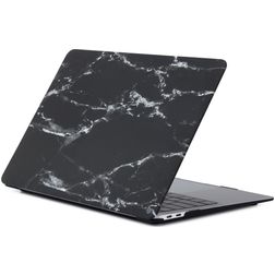 Mobigear Marble MacBook Air 13 pulgadas (2018-2020) Carcasa rígida para MacBook - Negro - Modelo A1932 / A2179 / A2337