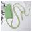 Mobigear Lanyard Card iPhone 15 Silikone Cover med snor og kortholder - Grøn