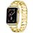 Mobigear Vienna Rostfritt stål Apple Watch Armband Fjärilslås - 42/41/40/38 mm - Guld