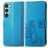 Mobigear Clover Samsung Galaxy A54 Wallet case - Blue