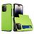 Mobigear Card iPhone 15 Pro Hard Case Back cover Shockproof with Card Holder - Green