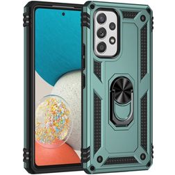 Mobigear Armor Ring Samsung Galaxy A53 Hardcase Back cover Antiurto con anello - Verde