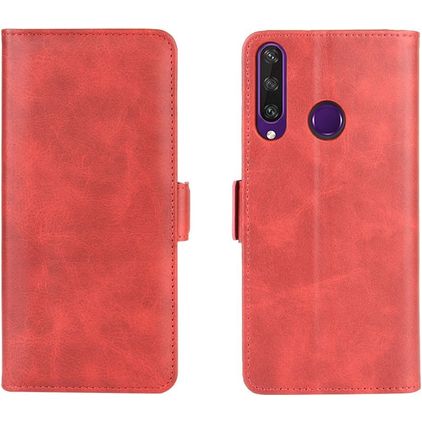 Mobigear Slim Magnet Huawei Y6p Pungetui med Seddelrum - Rød