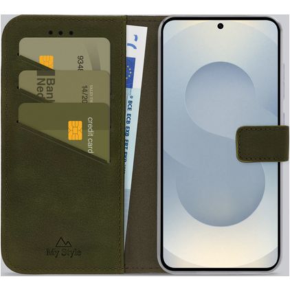 My Style Flex Wallet Samsung Galaxy S25 Edge Cover a libro portafoglio - Forest Green
