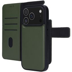 Mobiparts iPhone 17 Pro Case Genuine Leather Detachable 2-in-1 Wallet Case Wallet - Green