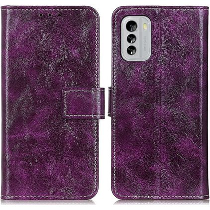 Mobigear Basic Nokia G60 5G Knížkové pouzdro Peněženka - Fialová