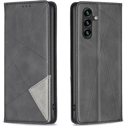 Mobigear Rhombus Slim Samsung Galaxy A55 Lompakkokotelo - Musta
