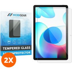 Mobigear Realme Pad 10.4 (2021) Cristal templado Protector de pantalla - Compatible con fundas (pack de 2)