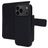 Mobiparts iPhone 17 Pro Max Aito nahka 2-in-1-lompakkokotelo irrotettavalla kuorella + Setelitasku - Musta
