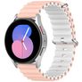 Mobigear Ocean Silikon Smartwatch Řemínek Přezka - 22 mm - Bílá / Růžová