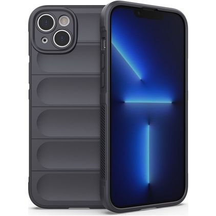 Mobigear Bumpy iPhone 14 Plus TPU flexível Capa traseira - Grafite