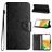 Mobigear Flowers Samsung Galaxy A55 Cover a libro portafoglio - Nero